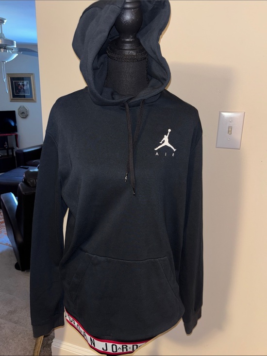 Jordan Other - Jordan Black Crewneck Hoodie with White Jumpman Logo